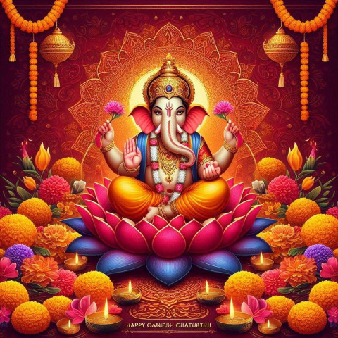Happy Ganesh Chaturthi creative photo designs