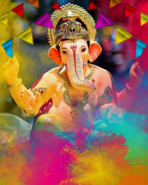 Happy Ganesh Chaturthi Editing Background Full HD