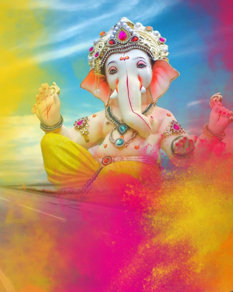 Happy Ganesh Chaturthi Editing Background HD