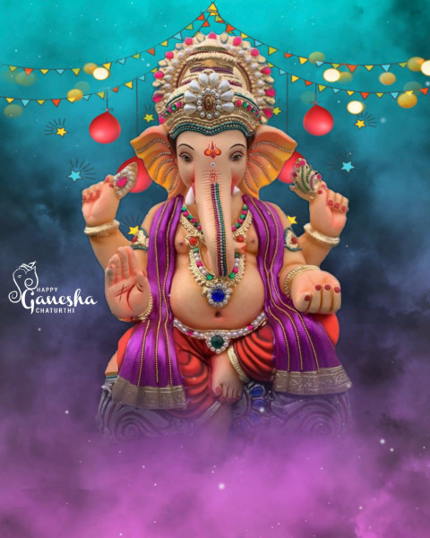 Happy Ganesh Chaturthi Editing CB Background HD Img