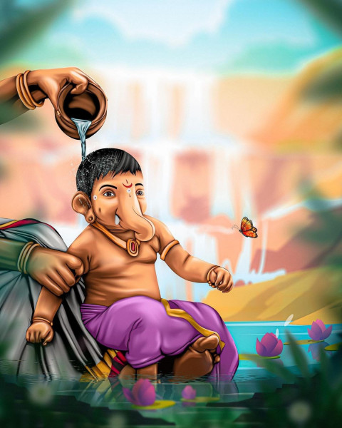 Happy Ganesh Chaturthi Editing CB Background HD New