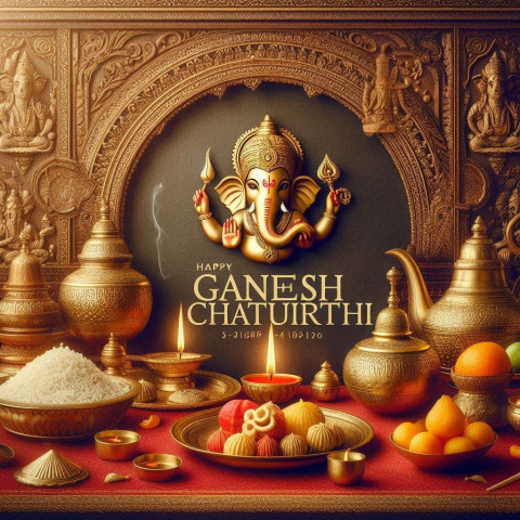 Happy Ganesh Chaturthi images for event flyers and posters