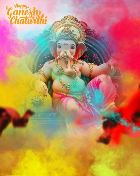 Happy Ganesh Chaturthi Photo Editing CB PicsArt New Background Pic