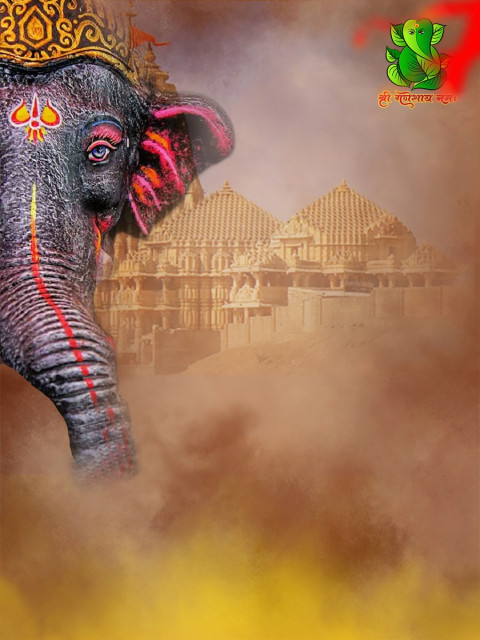 Happy Ganesh Chaturthi Puja CB Picsart Editing Background HD DP