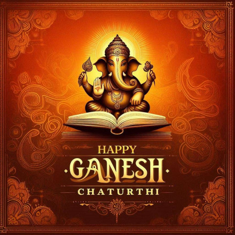 Happy Ganesh Chaturthi religious images for puja
