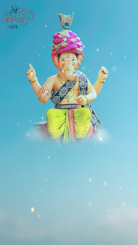 Happy Ganesh Chaturthi Sky CB Editing Background HD Download Free