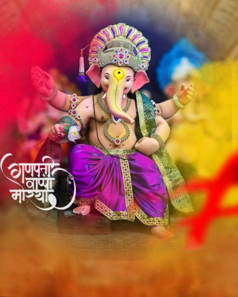 Happy Ganpati Bappa Morya Editing CB Background For Photoshop
