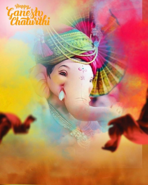 Happy Ganpati Bappa Morya Editing CB Background For Photoshop DP