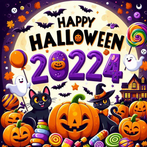Happy Halloween 2024 monster themed Pictures