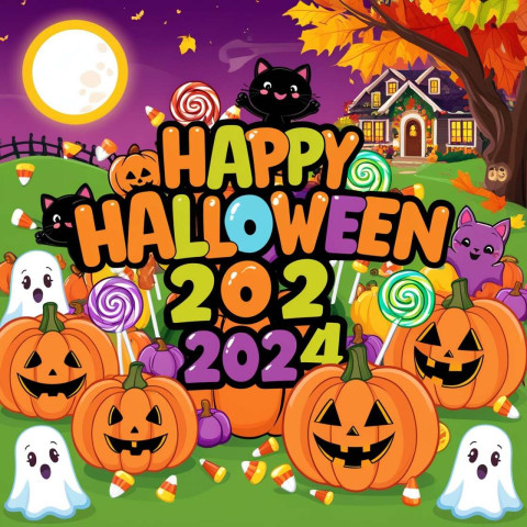 Happy Halloween greeting cards for sharing