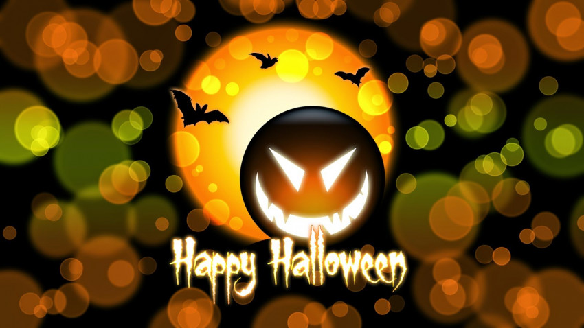 Happy Halloween Street Background HD Wallpaper