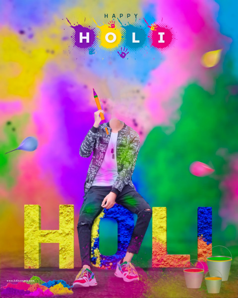 Happy Holi Background Without Head For CB Picsart Editing Full HD