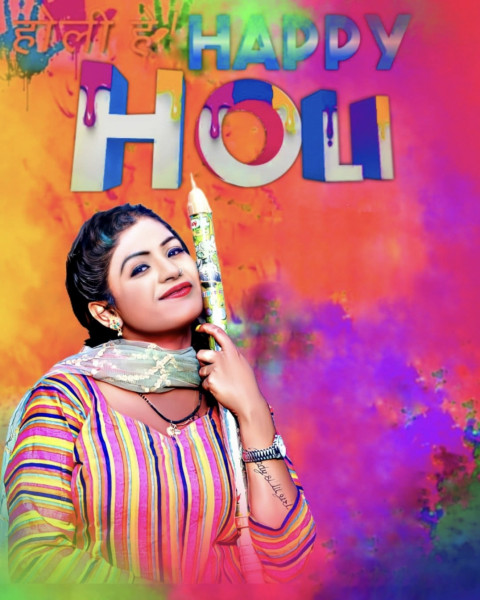Happy Holi CB Editing Background With Girls New