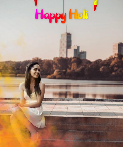 Happy Holi CB Picsart Background Download Free