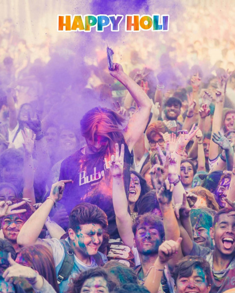 Happy Holi Colorful Photo Editing CB Background  Free