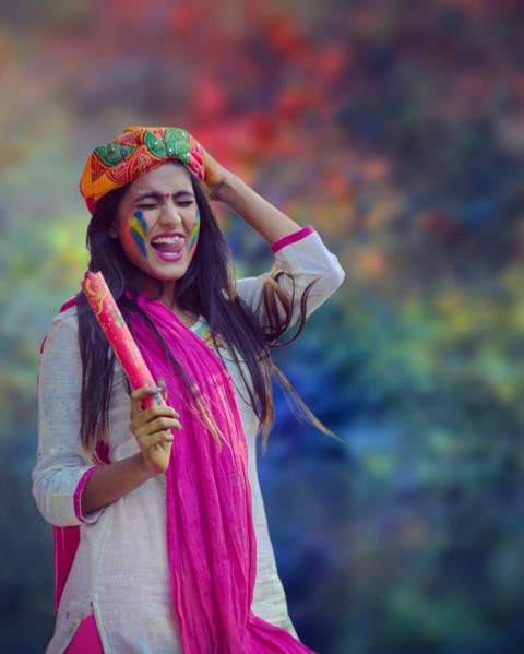 Happy Holi Colorful Photo Editing CB Background  Full HD
