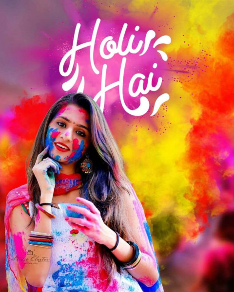 Happy Holi Photo Editing CB Background Download
