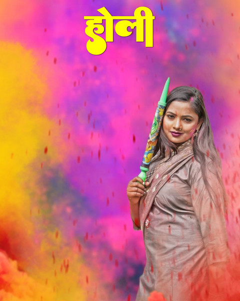 Happy Holi Photosop Poto Editing CB Background