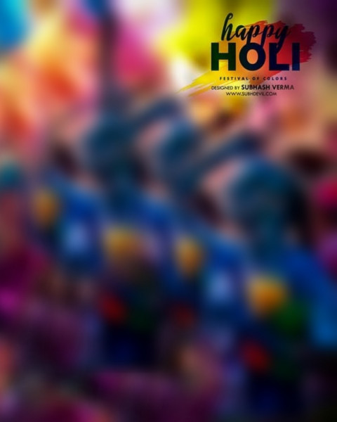 Happy Holi Picsart Photo Editing Background Download Free