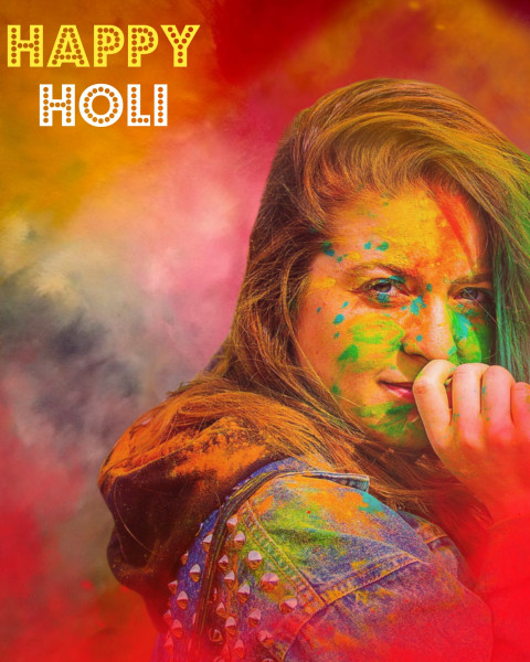 Happy Holi Special Photo Editing Cb Background With Girl For Picsart