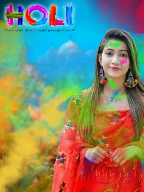 Happy Holi Special Photo Editing Cb Background With Girl For Picsart Hd