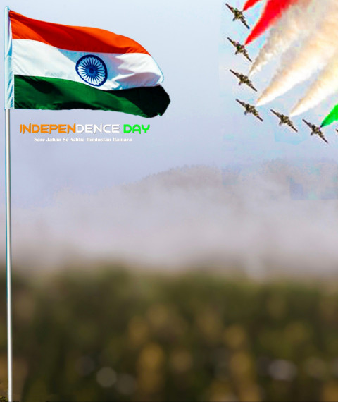 Happy Independence Day Editing New Background For CB Picsart Flag