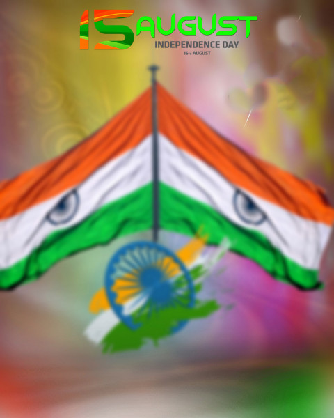 Happy Independence Day HD Background For 15 August Photo Editing