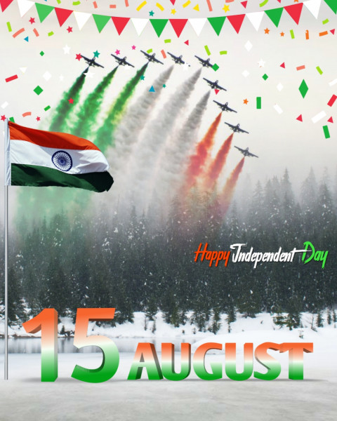 Happy Indipendent Day Background For Picsart