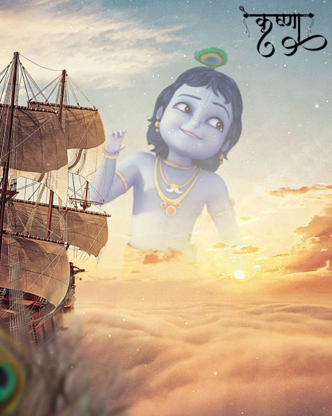Happy Janmashtami Background For CB Picsart Photo Editing