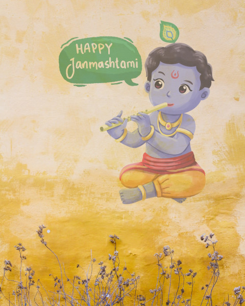 Happy Janmashtami Photo Editing CB PicsArt Background HD Images
