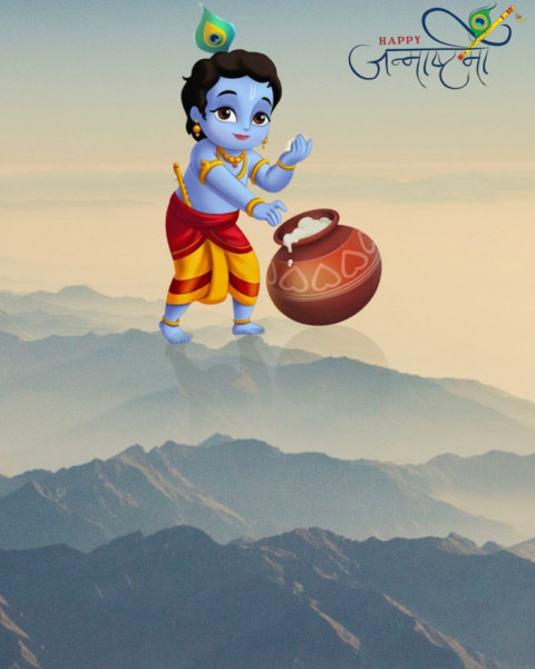 Happy Janmashtami Photo Editing Picsart CB Background New