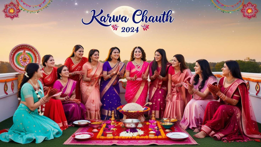 Happy Karwa Chauth 2024 celebration images for download