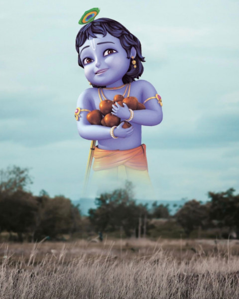 Happy Krishna Janmashtami CB Photo Editing Background HD Pic