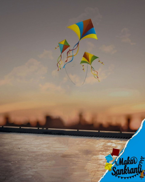 Happy Makar Sankranti Editing Background For Picsart & Photoshop