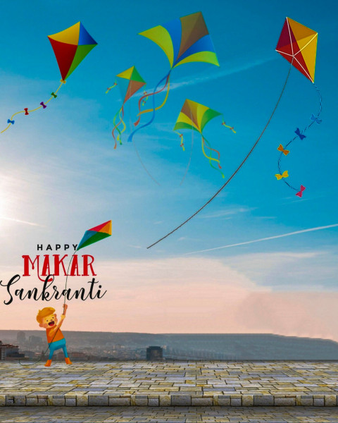Happy Makar Sankranti Editing Background For Picsart & Photoshop