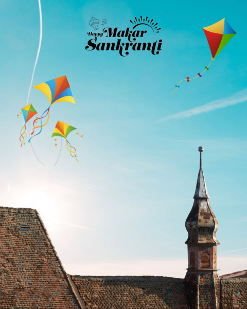 Happy Makar Sankranti Editing Background For Picsart & Photoshop HD