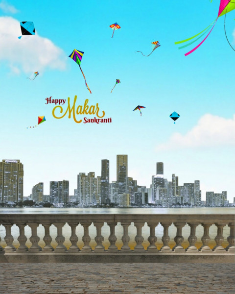 Happy Makar Sankranti (Lohri) Editing Background For Picsart & Photoshop