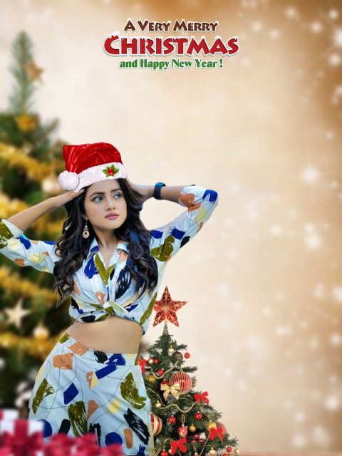 Happy Merry Christmas Background For Editing