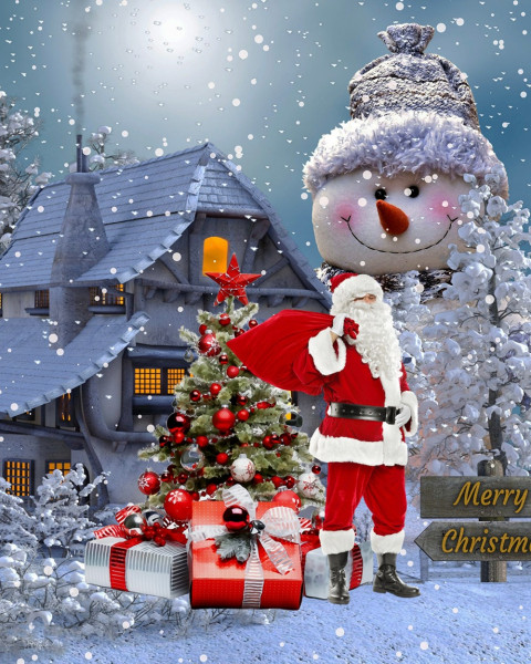 Happy Merry Christmas Background For Editing CB Picsart Photo