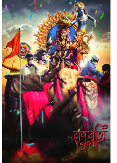Happy Navratri CB PicsArt Durga Puja Editing Background HD New