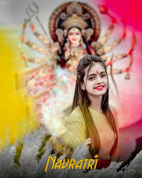 Happy Navratri CB PicsArt Durga Puja Editing Background HD Pics