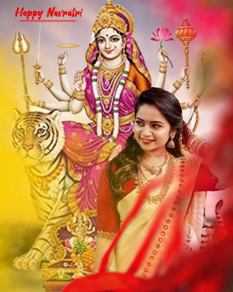 Happy Navratri Photo Editing Background Girl For PicsArt Free