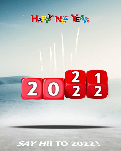 Happy New Year 2022 Online Background For CB Photoshop Editing