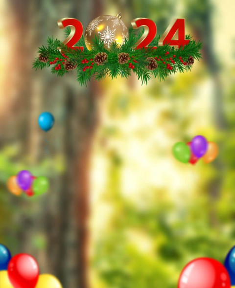 Happy New Year 2024 CB Photo Editing Background Free