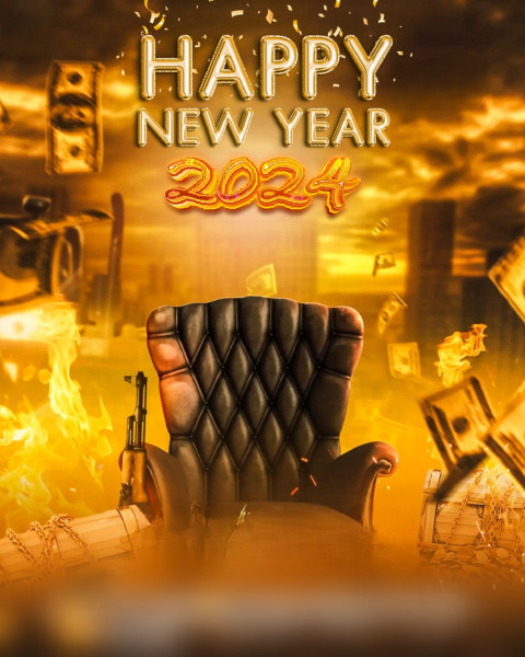Happy New Year 2024 Editing Background Chair Free Download Images