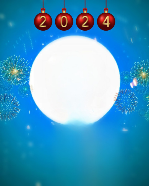 Happy New Year 2024 Editing Firework Background Moon Full HD