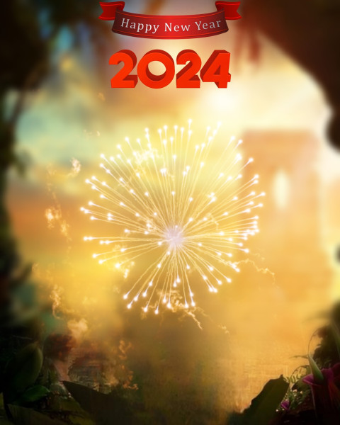 Happy New Year 2024 Wallpaper For Firework Editing Background