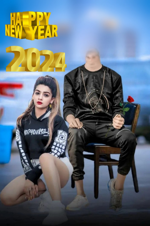 Happy New Year 2024 Without Face Background For CB Editing