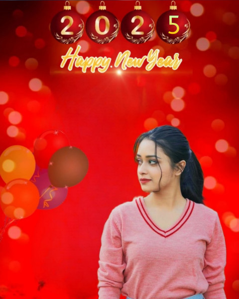 Happy New Year 2025 Photo Editing Girl Cb Image