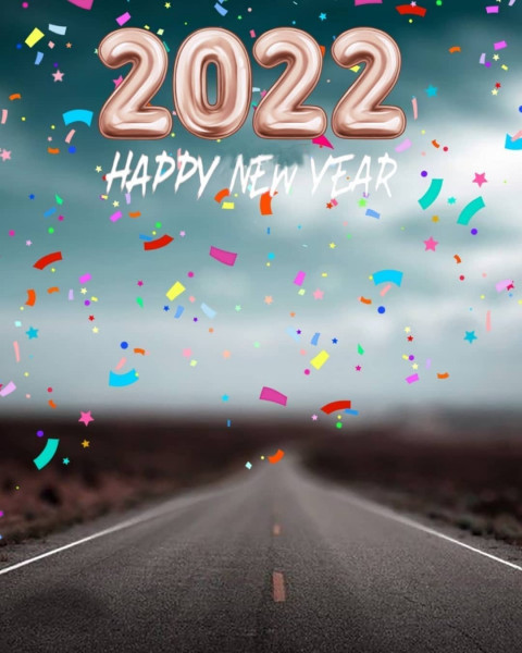 Cover Photo of Happy New Year 2022 Editing Background